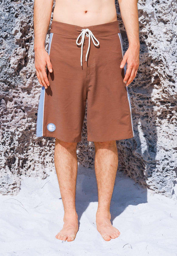 REEF STALKER BOARDSHORT - BROWN & BLUE