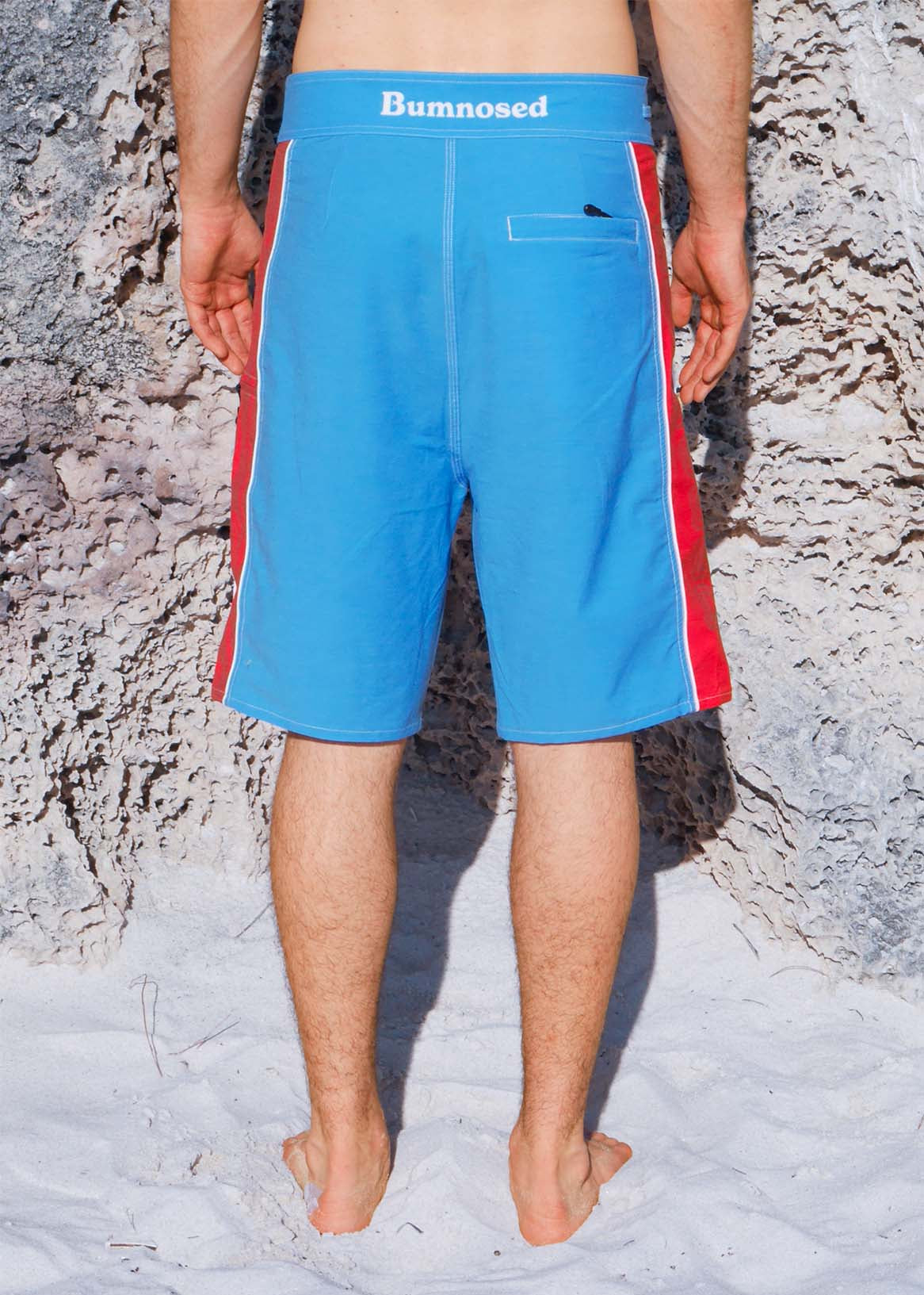 REEF STALKER BOARDSHORT - BLUE & RED