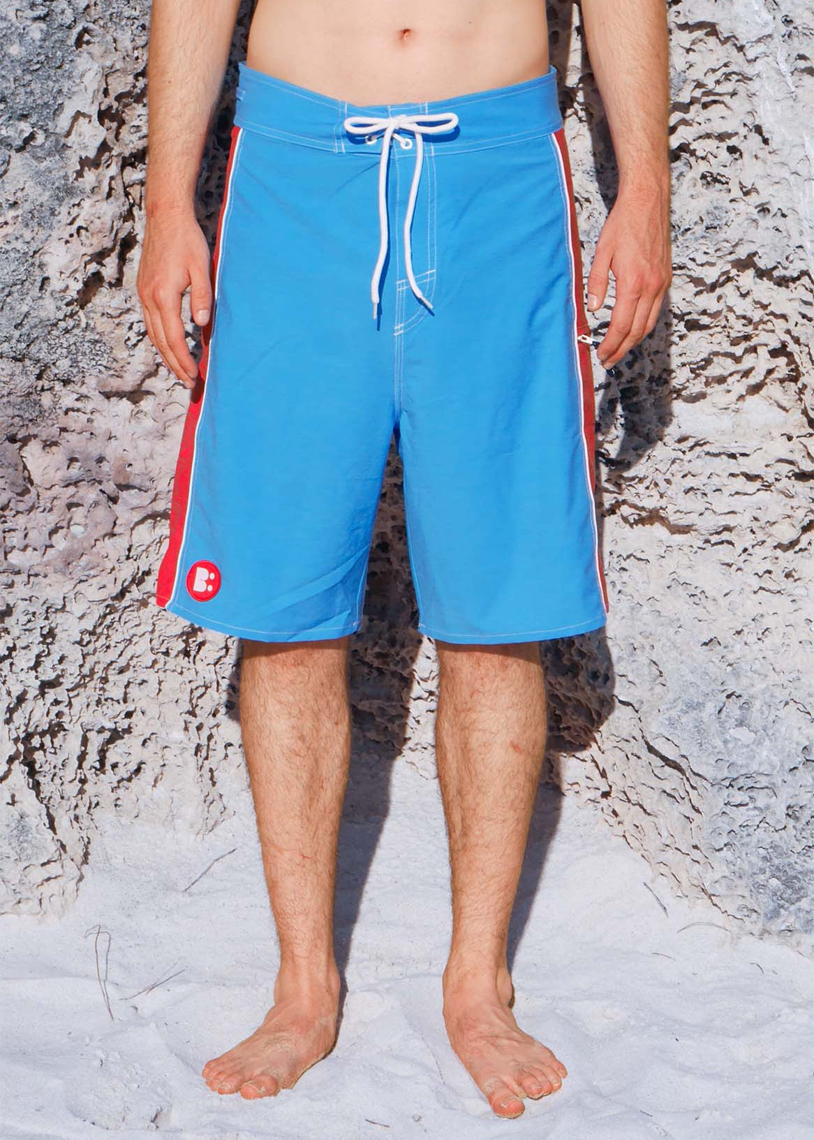 REEF STALKER BOARDSHORT - BLUE & RED