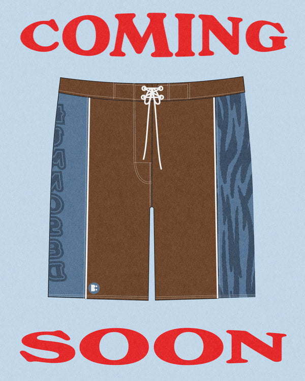 REEF STALKER BOARDSHORT - BROWN & BLUE