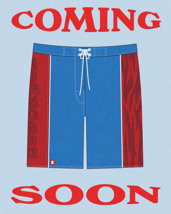 REEF STALKER BOARDSHORT - BLUE & RED